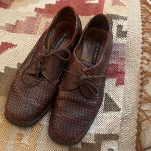 Sesto Meucci Women's Brown Woven Oxfords